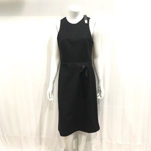 Theory Womans Black Franny Midi Dress